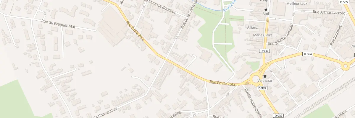 Plan du 26 Rue Emile Zola à Chauny