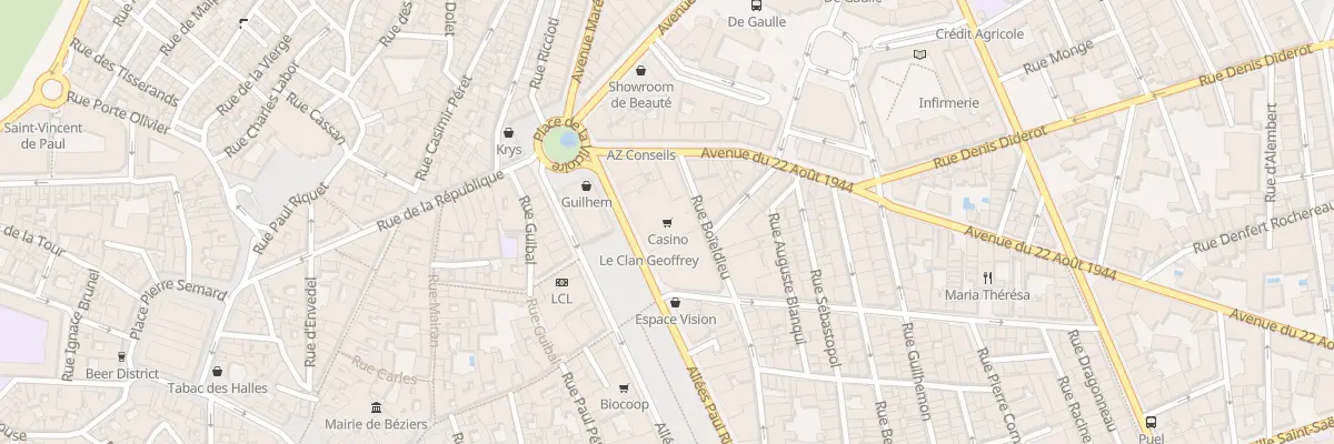 Plan du 5 All Paul Riquet à Béziers