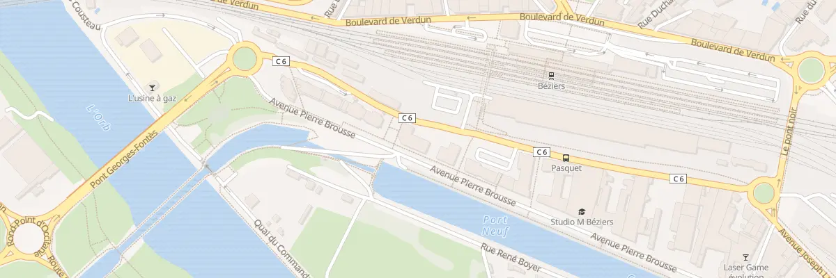 Plan du 35 Quai du Port Neuf à Béziers