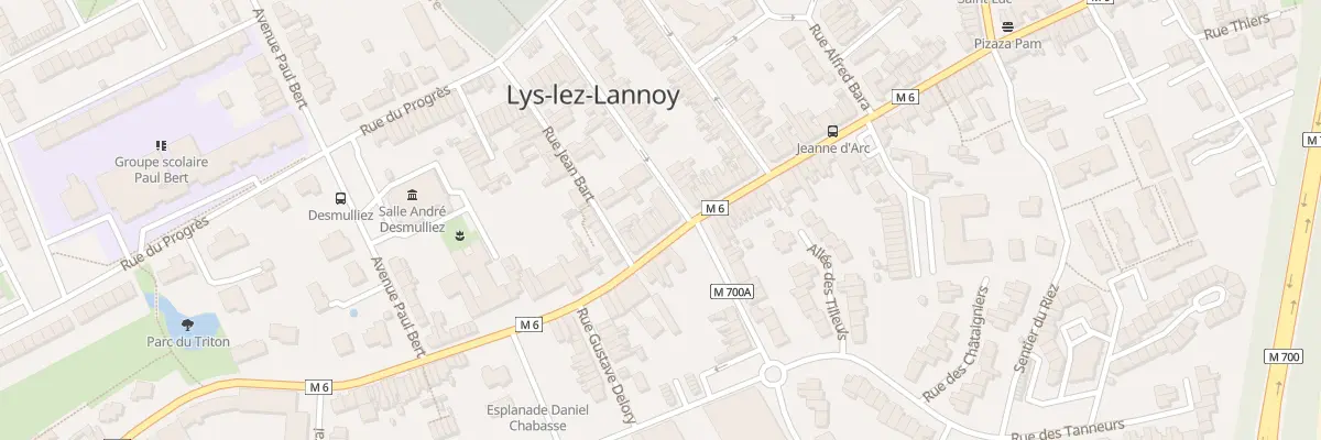Plan du 43T Rue J B Lebas à Lys-lez-Lannoy