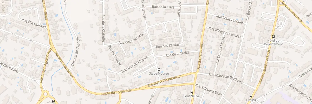 Plan du 8 Rue de la Renardière à Béziers