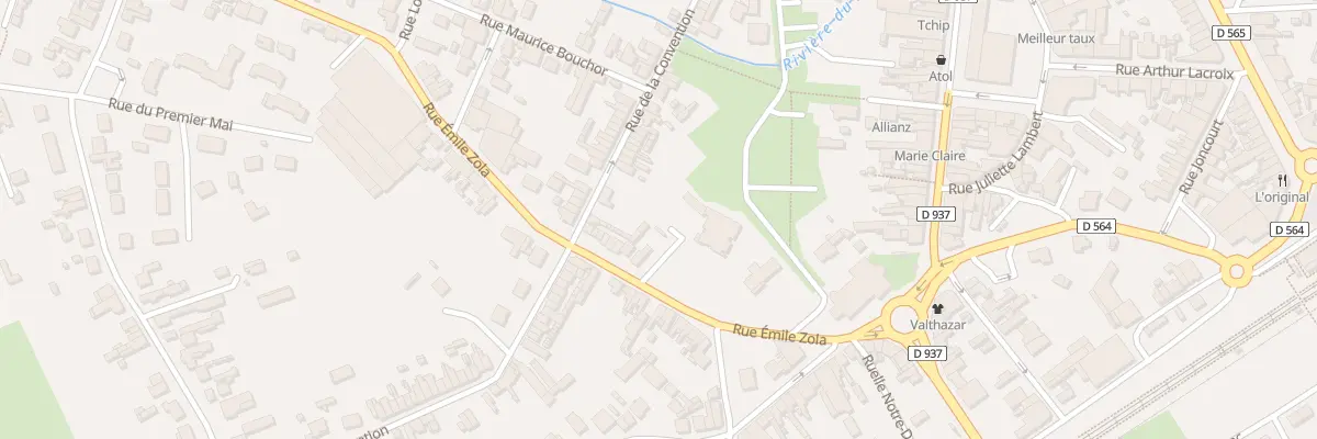 Plan du 22 Rue Emile Zola à Chauny