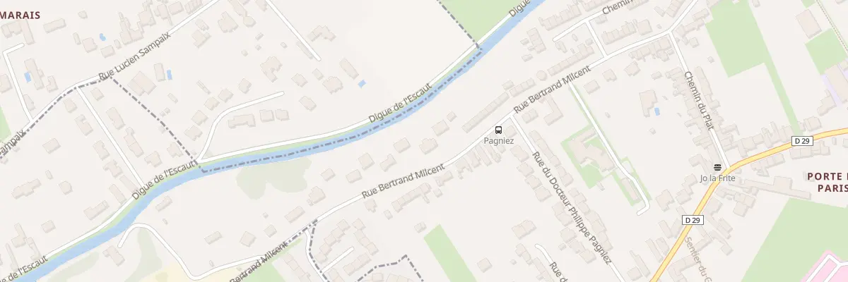 Plan du 1032 Rue Bertrand Milcent à Cambrai