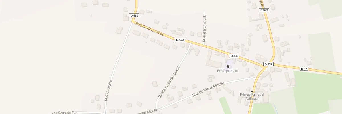 Plan du 13 Rue du Bois l’Abbé à Frières-Faillouël