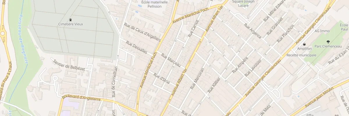 Plan du 11 Rue Marceau à Béziers