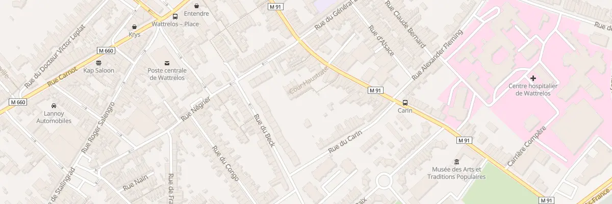 Plan du 3 Rue F Meriaux Cour Haustraete à Wattrelos