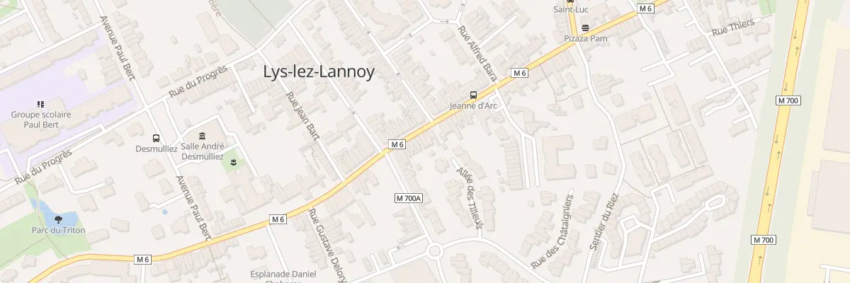 Plan du 100 Rue J B Lebas à Lys-lez-Lannoy
