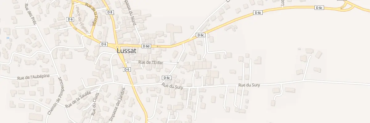 Plan du 6 Rue du Quatorze Juillet à Lussat