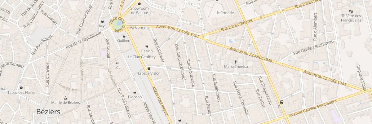 Plan du 22 Rue Sébastopol à Béziers