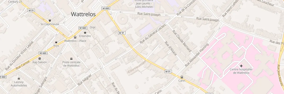 Plan du 5 Rue François Mériaux à Wattrelos