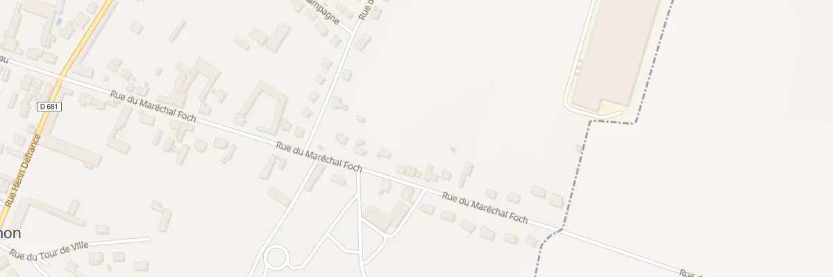 Plan du 28 Rue du Mal Foch à Holnon