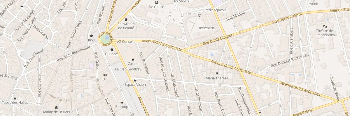 Plan du 6 Rue Berlioz à Béziers