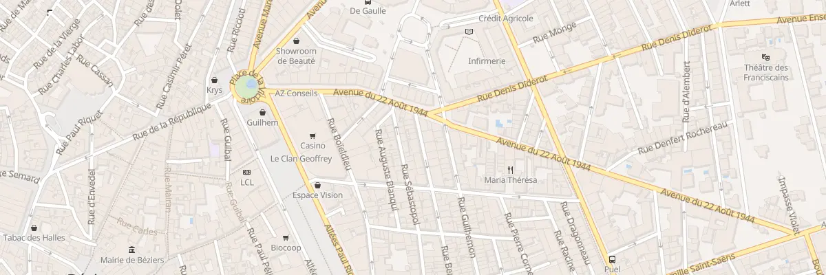 Plan du 8 Rue Berlioz à Béziers
