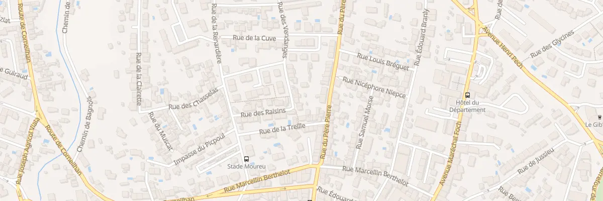 Plan du 10 Rue des Vendanges à Béziers
