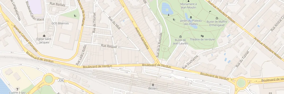 Plan du 66 Av Gambetta à Béziers