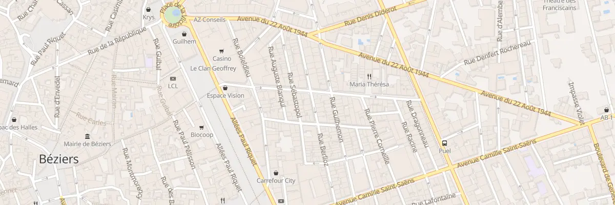 Plan du 18B Rue Berlioz à Béziers