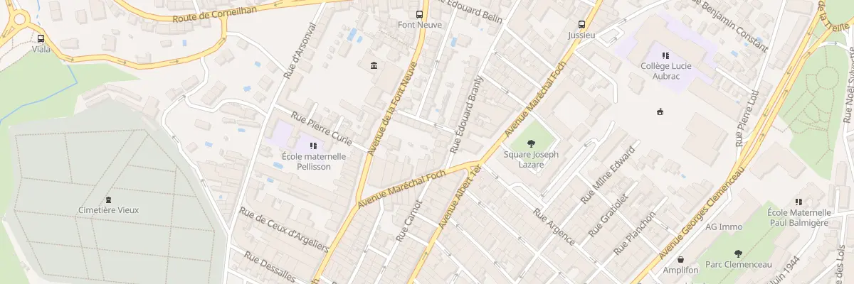 Plan du 3 Rue Claude Chappe à Béziers