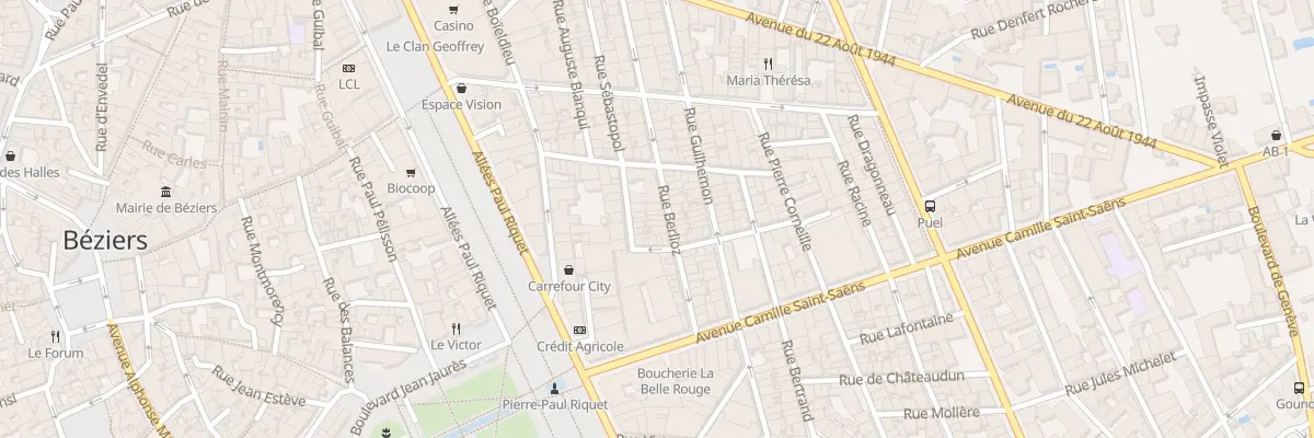 Plan du 26 Rue Berlioz à Béziers