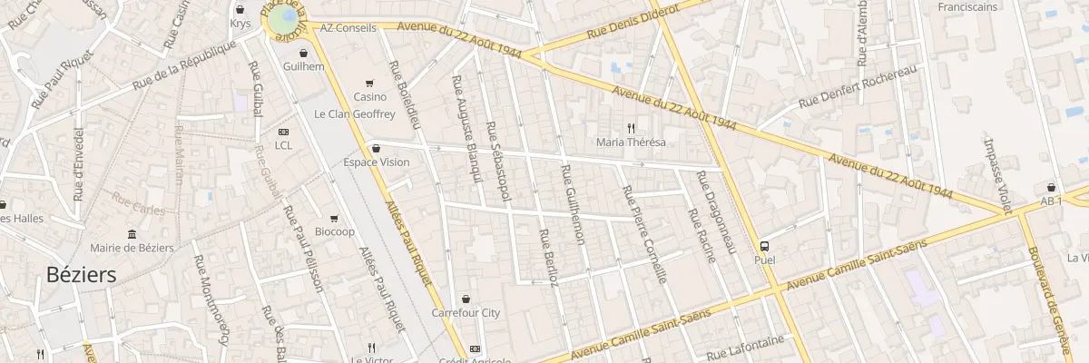 Plan du 17 Rue Berlioz à Béziers