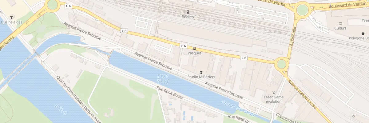 Plan du 25 Quai du Port Neuf à Béziers
