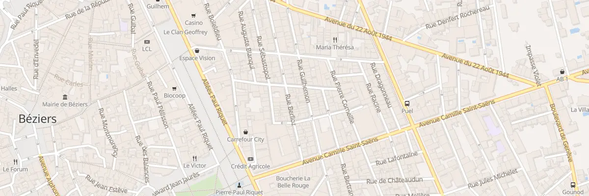 Plan du 27 Rue Berlioz à Béziers