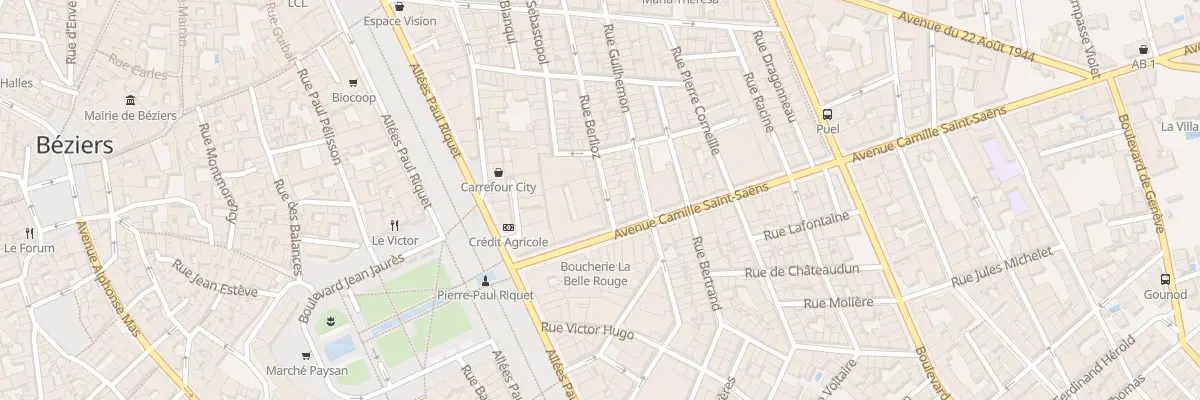 Plan du 44 Rue Berlioz à Béziers