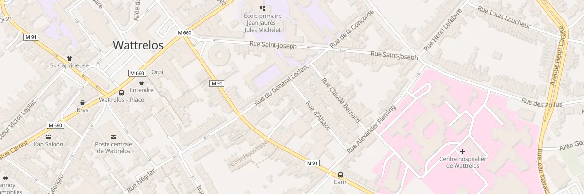 Plan du 6 Rue d’Alsace à Wattrelos