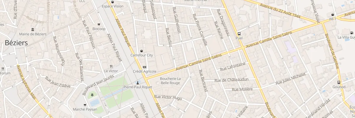 Plan du 53 Rue Berlioz à Béziers