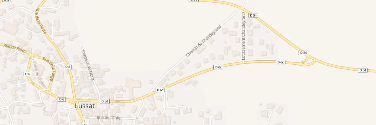 Plan du 2T Che de Chandeyrand à Lussat