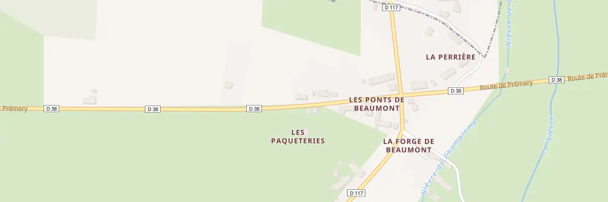 Plan du 52 Les Ponts de Beaumont à Beaumont-la-Ferrière