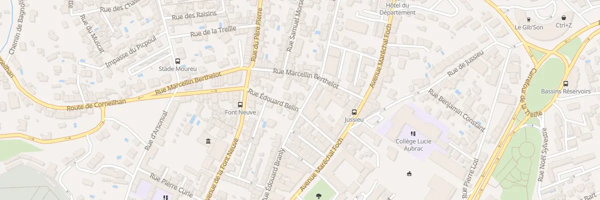 Plan du 33 Rue Edouard Branly à Béziers