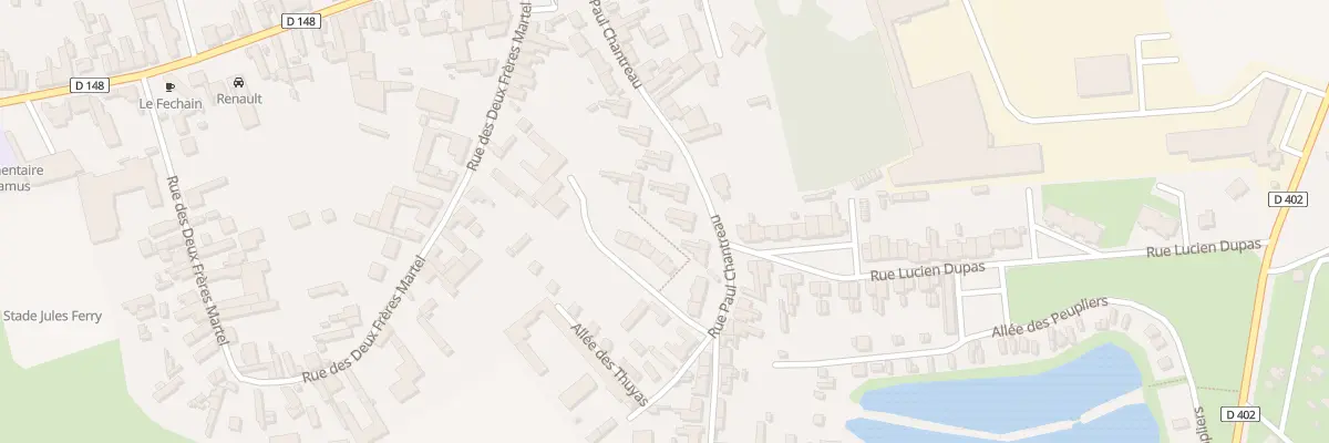 Plan du 32 Rue Paul Chantreau à Féchain