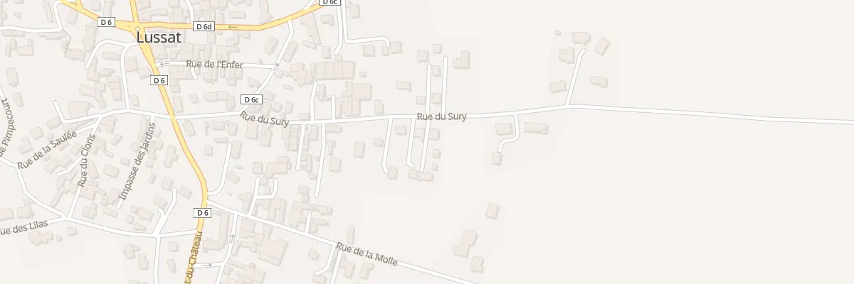 Plan du 40 Rue du Sury à Lussat