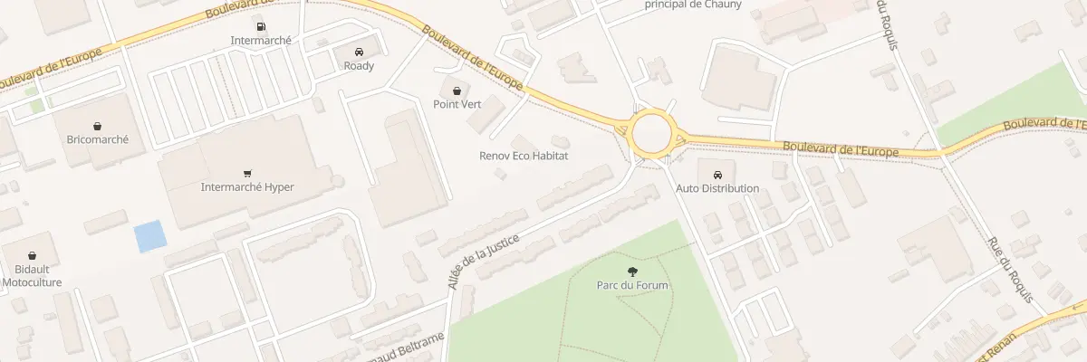 Plan du 21 All de la Justice à Chauny