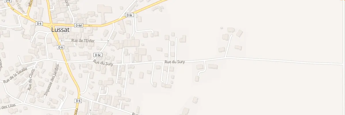 Plan du 29 Rue du Sury à Lussat
