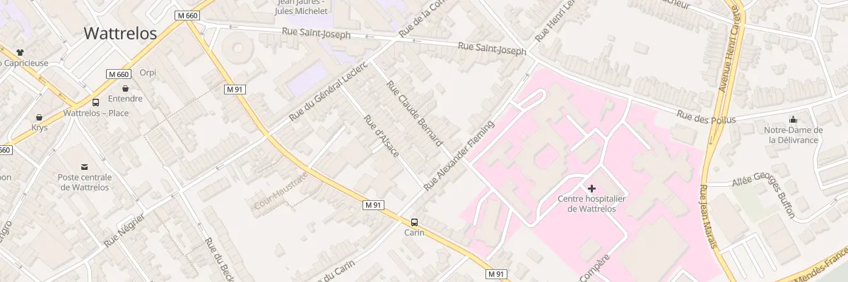 Plan du 36 Rue Claude Bernard à Wattrelos