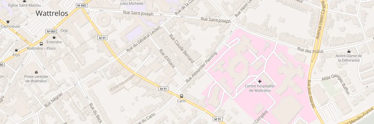 Plan du 38 Rue Claude Bernard à Wattrelos