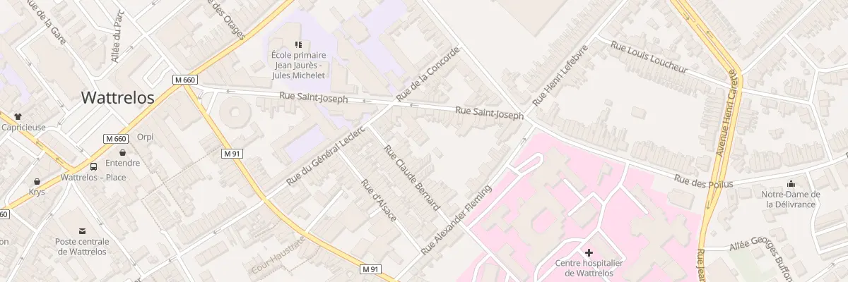 Plan du 15T Rue Claude Bernard à Wattrelos
