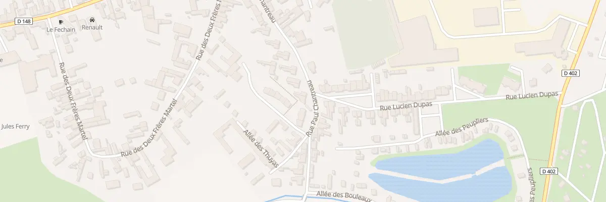 Plan du 36 Rue Paul Chantreau à Féchain