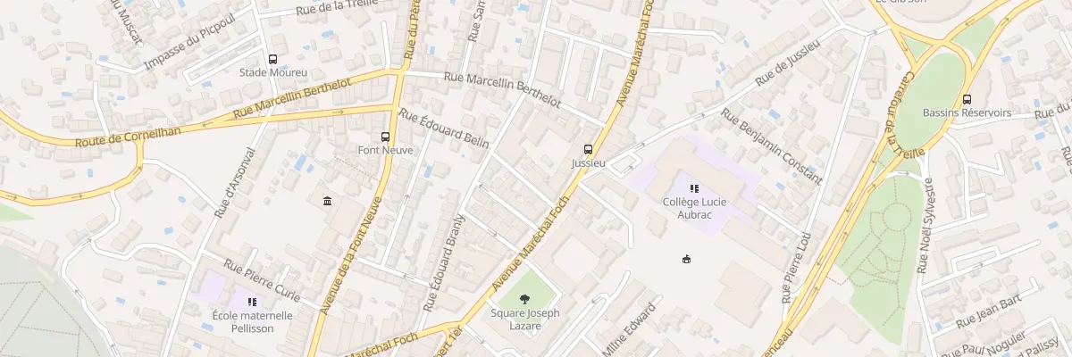 Plan du 2 Rue Texier à Béziers