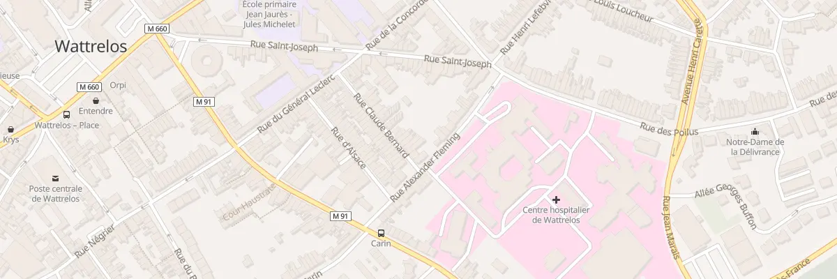 Plan du 41 Rue Claude Bernard à Wattrelos