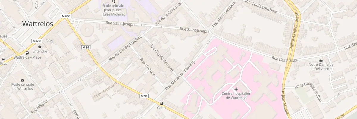 Plan du 37 Rue Claude Bernard à Wattrelos