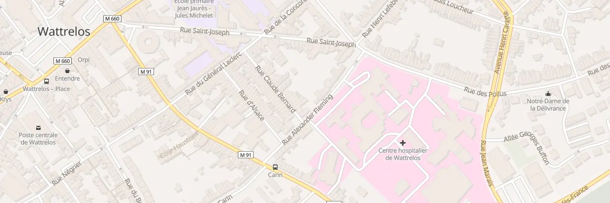 Plan du 43 Rue Claude Bernard à Wattrelos