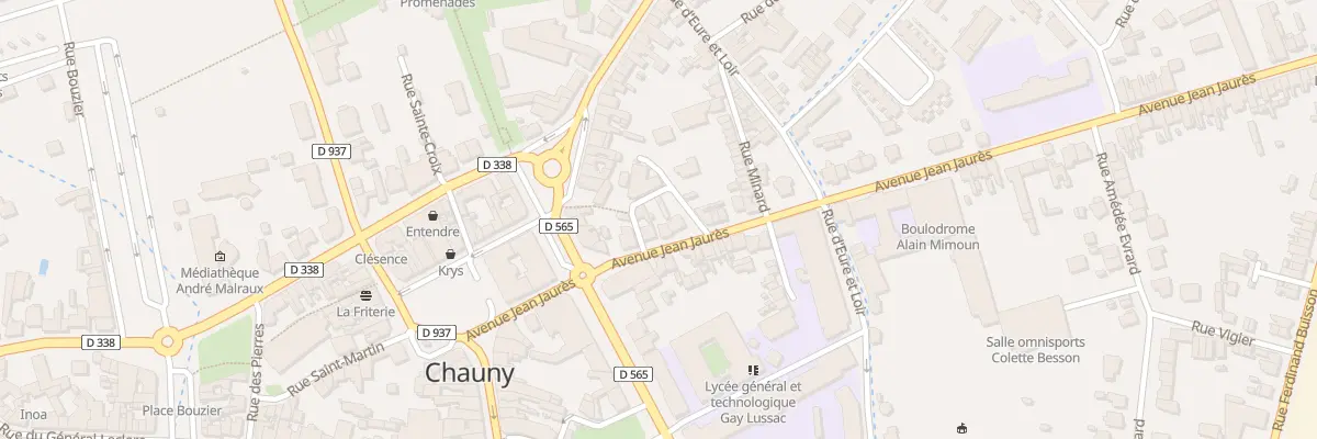Plan du 9 Av Jean Jaurés à Chauny