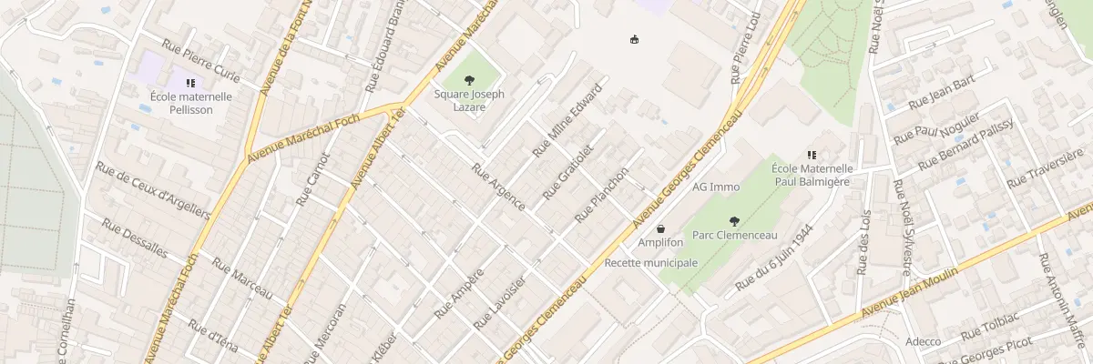 Plan du 5 Rue Gratiolet à Béziers