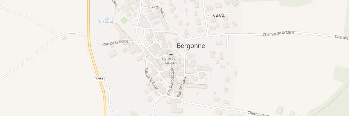 Plan du 1 Pl de l’Eglise à Bergonne