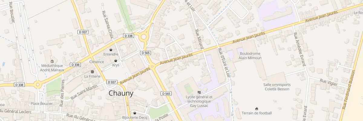 Plan du 12 Av Jean Jaurés à Chauny