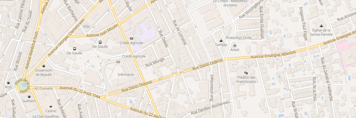 Plan du 8 Rue Debès à Béziers