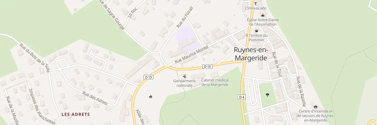 Plan du 5177 Le Bourg à Ruynes-en-Margeride