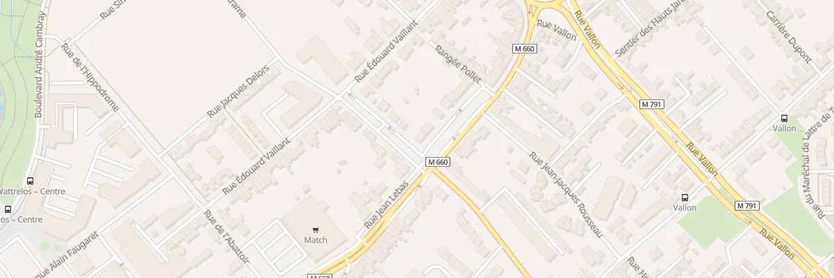Plan du 93 Rue Jean Lebas à Wattrelos